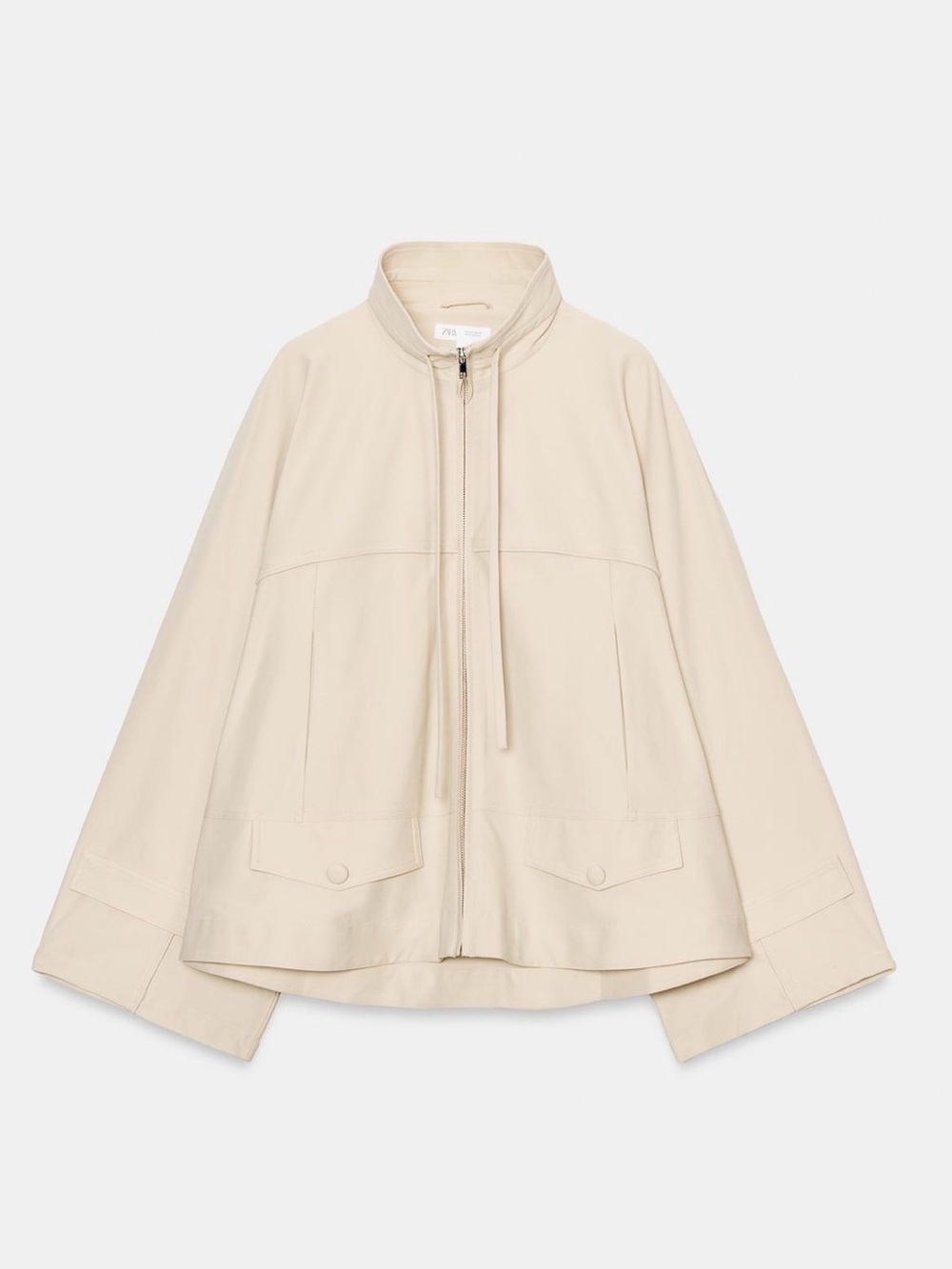 ZARA FLUID HIGH NECK JACKET - Picture 8 of 12